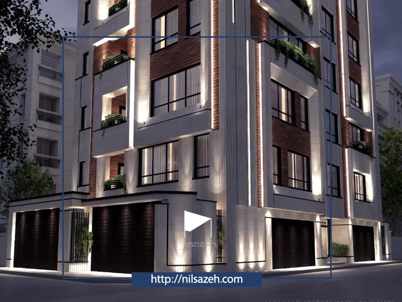 نمای مدرن ساختمان مسکونی
